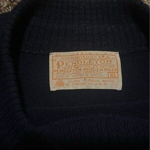 Pendleton Navy Wool Turtleneck Sweater